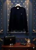 Classic Embroidered Crew Sweater Lacoste - Navy Blue