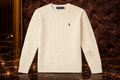 Classic Cream Cable Knit Sweater Ralph Lauren